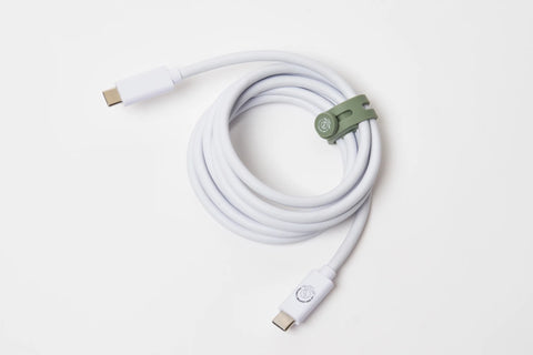 White USB-C to USB-C Charging Cable