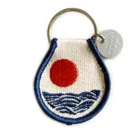 Sun and Waves Patch Keychain