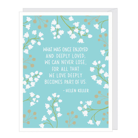 Helen Keller Quote Sympathy Card