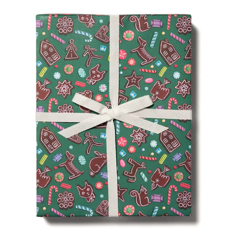 Gingerbread Wrapping Paper Roll of Sheets