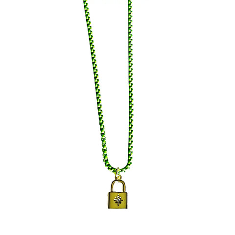 Green Lock Necklace
