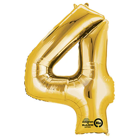 Gold 34 inch Number Balloon (not including helium)