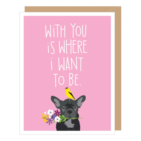 French Bulldog Valentine's Card
