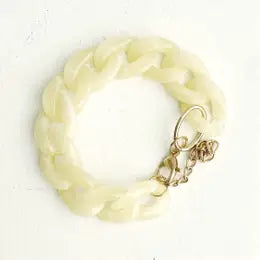 Cream Chunky Chain Bracelet