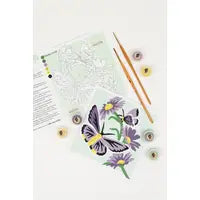 Lavender Butterflies Mini Paint by Numbers Kit