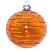 Cut Glass Amber Ornament Horizontal