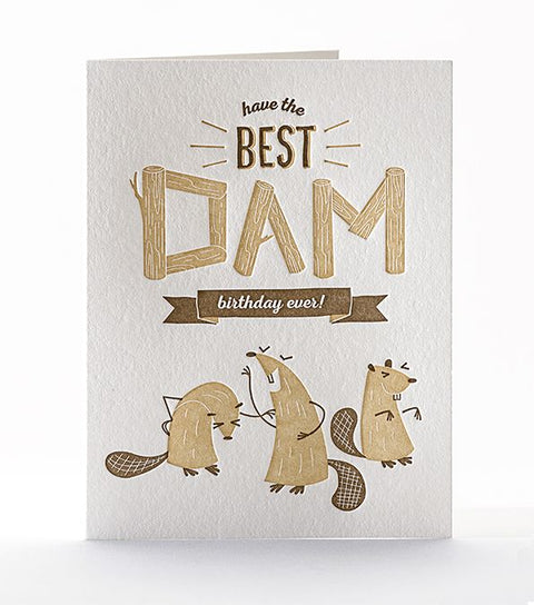 Best Dam Birthday Greeting Card