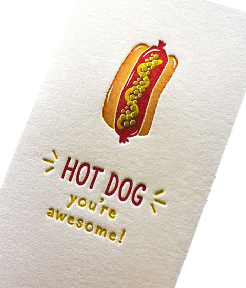 Hot Dog Mini Notes Enclosure Cards