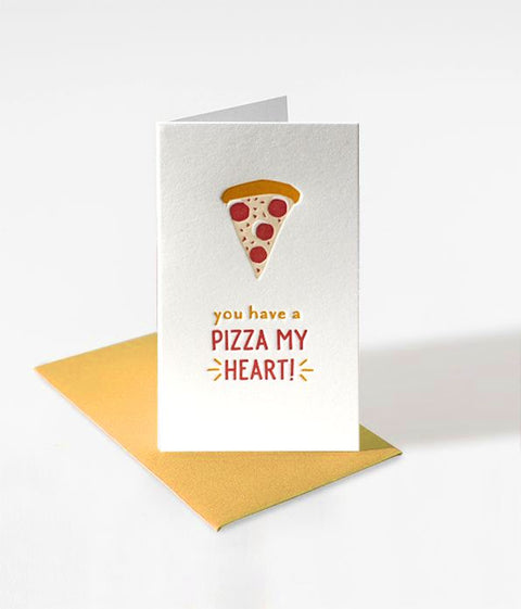 Pizza Heart Mini Notes Enclosure Cards