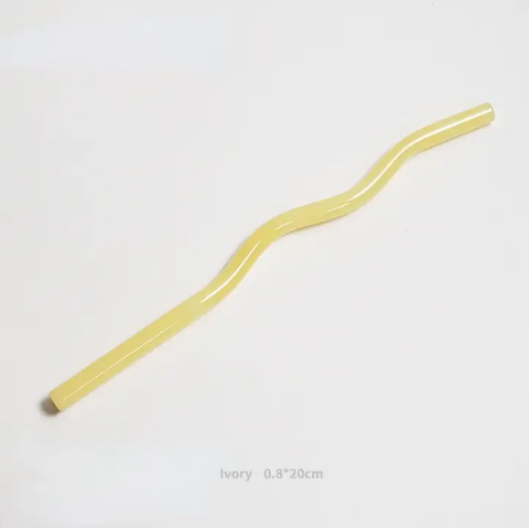 Reusable Wave Glass Straws