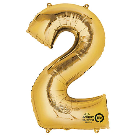 Gold 34 inch Number Balloon (not including helium)